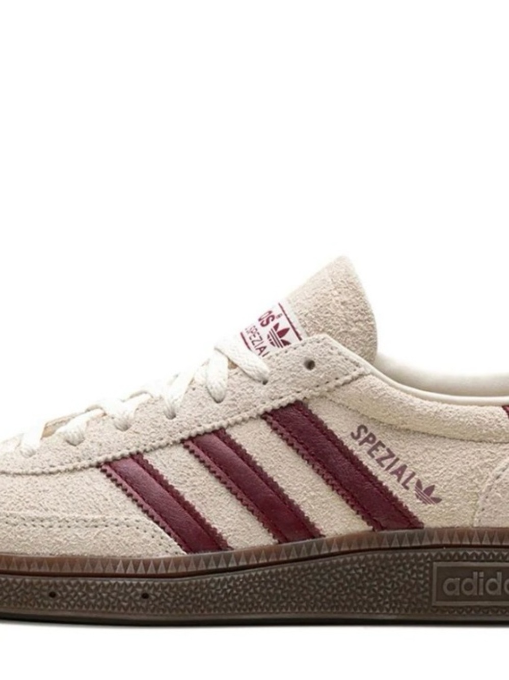 adidas Spezial Suede Sneaker in Off-White & Burgundy - Picture 2 of 5